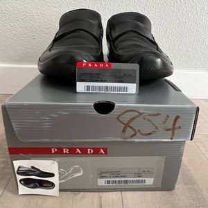 Prada Calzature Uomo Nappa Sport in Black Leather